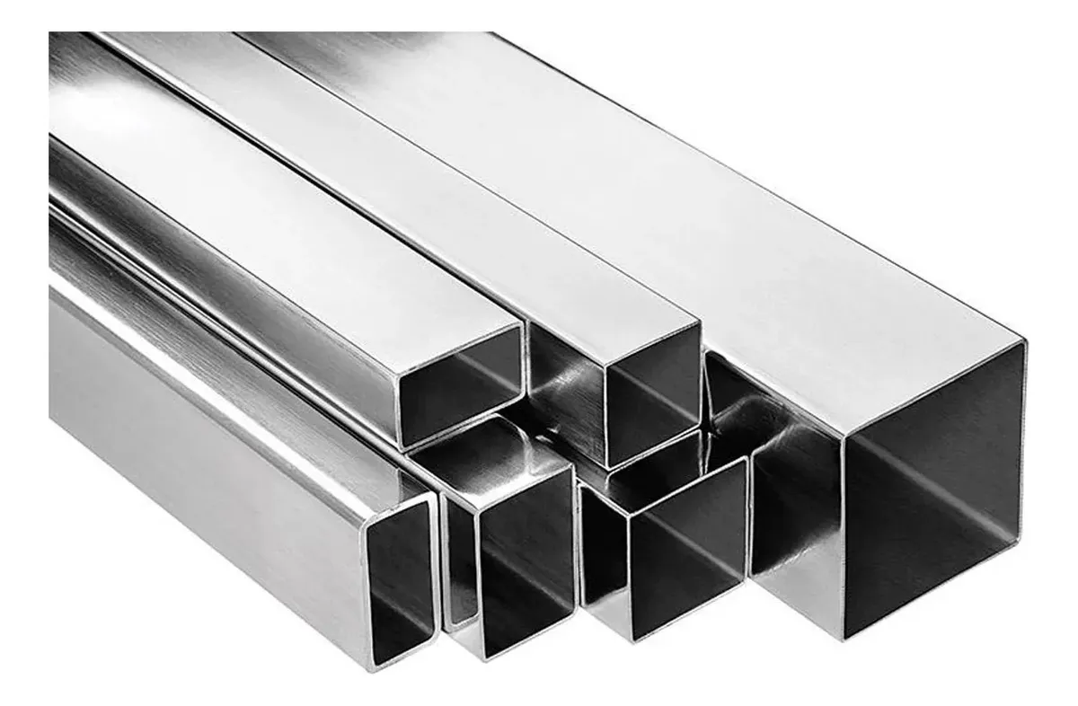 Tubo Retangular com costura Inox 304